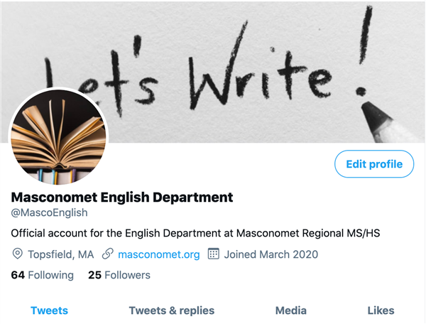 English Department Twitter